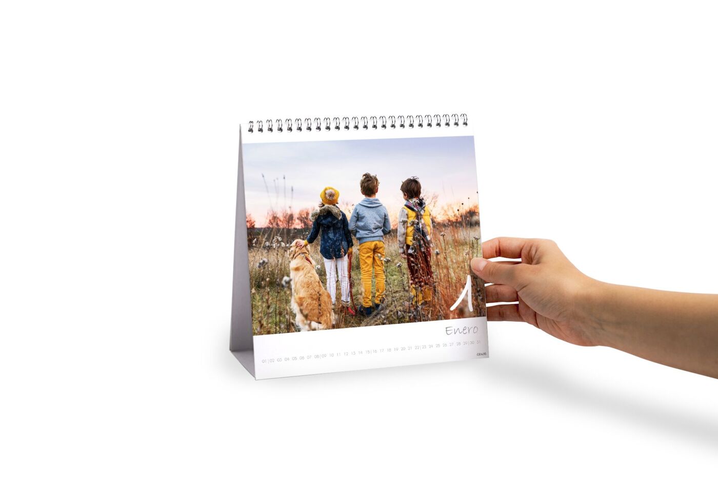 Calendario de mesa personalizado 21x21