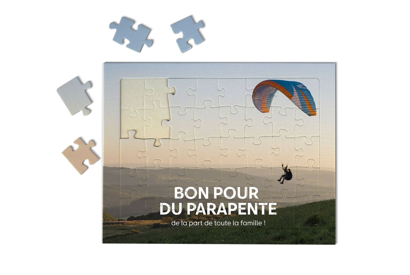 Puzzle personalizado de 40 piezas con un mensaje de regalo dentro del propio rompecabezas.