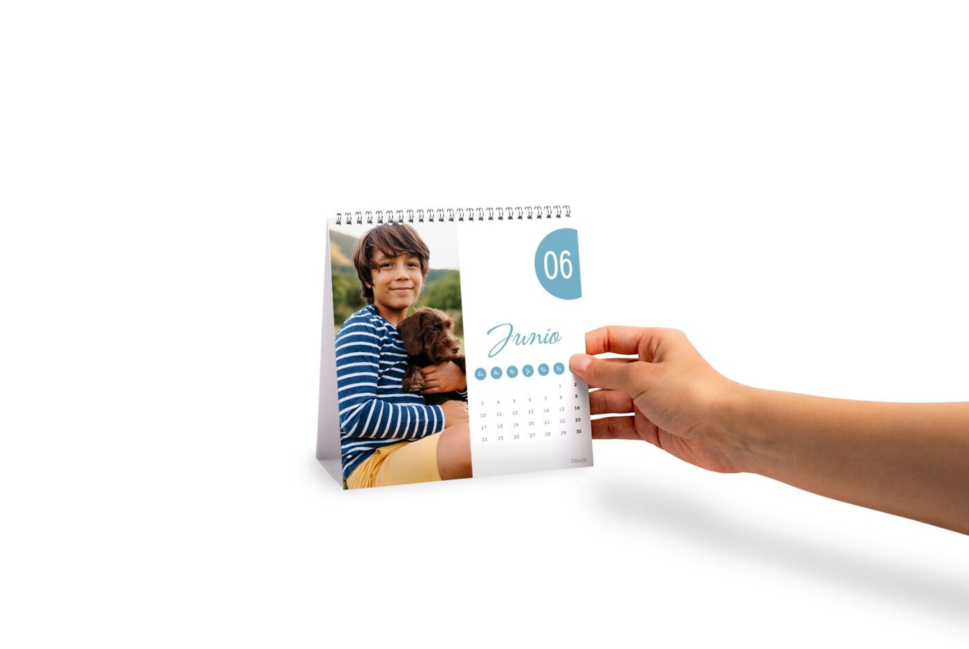 Calendario de mesa personalizado 14x14