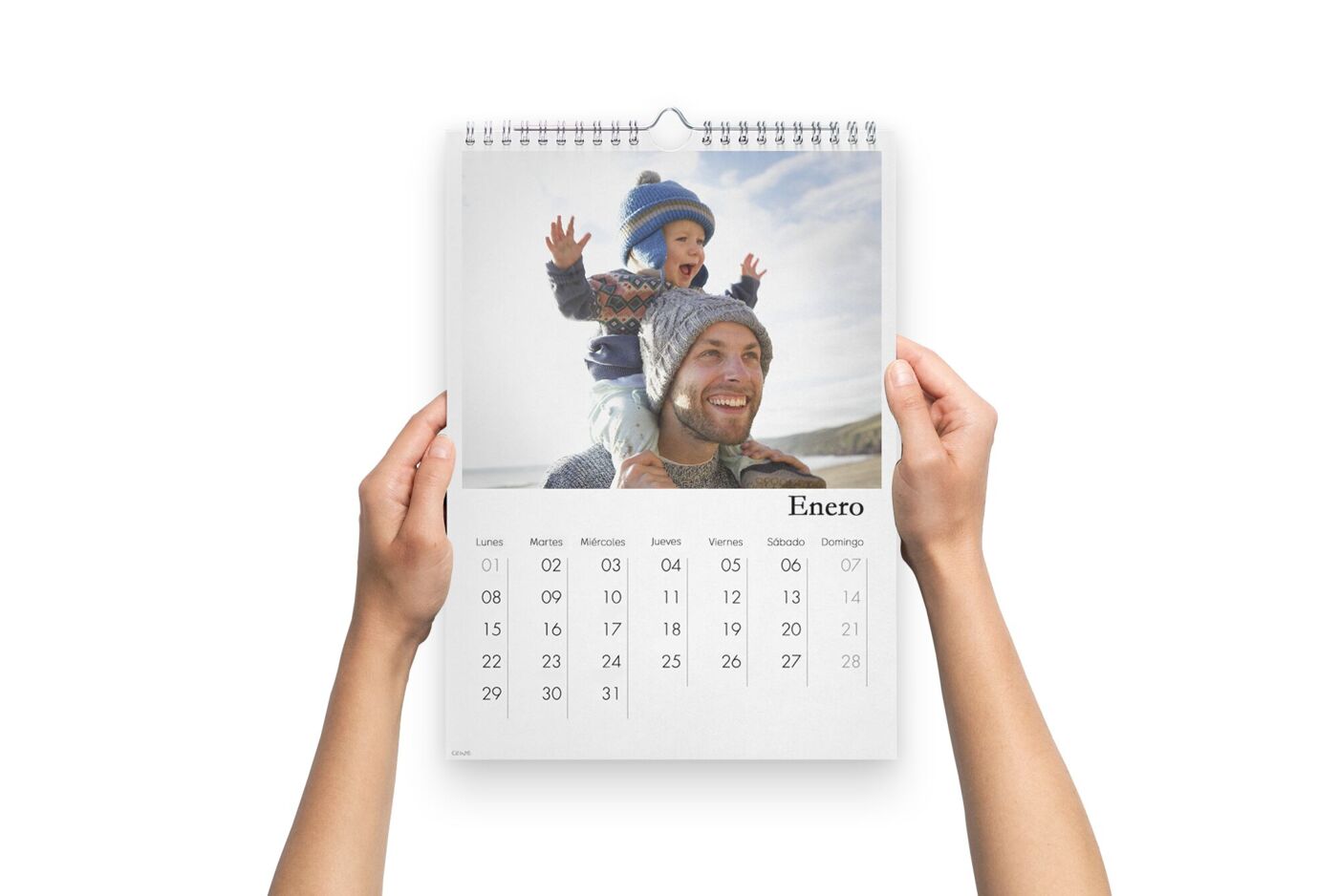 Calendario de pared A4 vertical personalizado